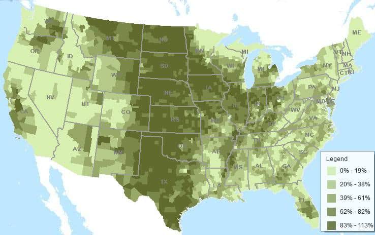 map-of-farmland-in-us-2007
